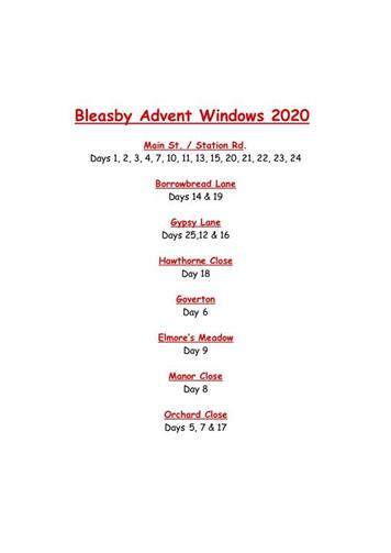  - The Bleasby 2020 Christmas Gateways & Advent Spectacular!