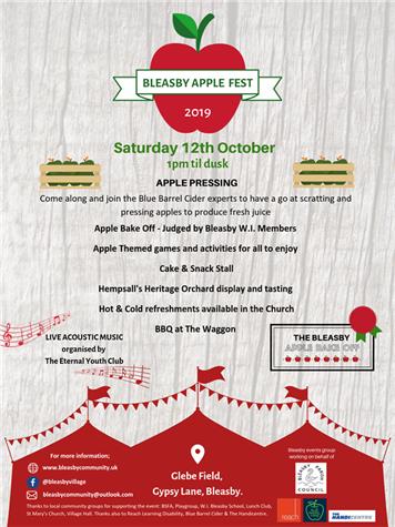  - Bleasby Apple Fest Update - 12th October
