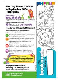 Applying for a reception school place and transferring from infant to junior school (year 3) – September 2024