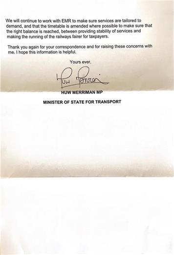  - Our Public Transport Needs Ignored by MP