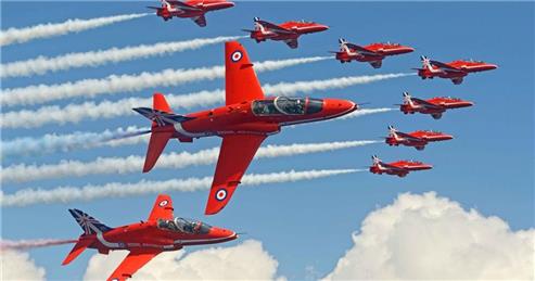  - Red Arrows training at Syerston this week