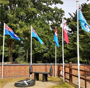  - Flags raised to commemorate VJ Day